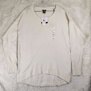 Calvin Klein Jeans Womens XL Cream Knit Pullover Sweater NWT